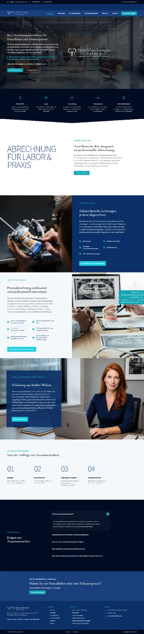 Startseite von Dentalabrechnungen Trisch