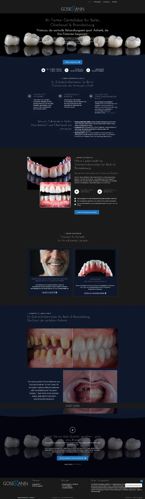 Startseite von Gosemann Dental