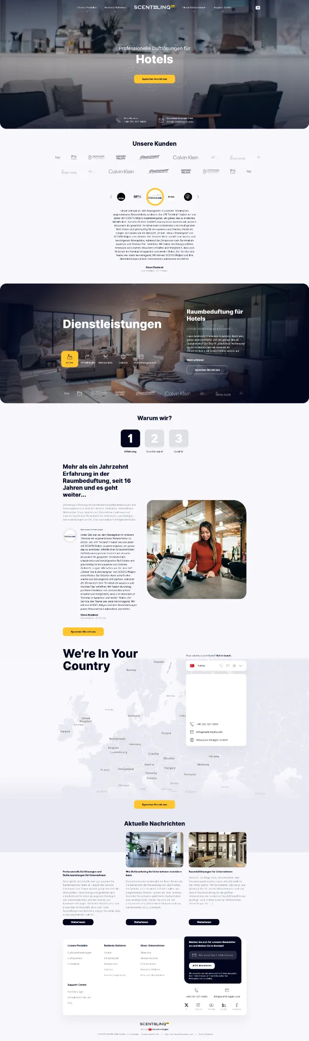 Startseite von SCENTLINQpro