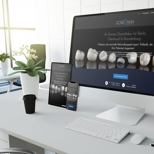 Branding Zahntechnik: Die neue Website auf Apple-Geräten